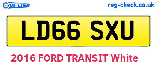 LD66SXU are the vehicle registration plates.