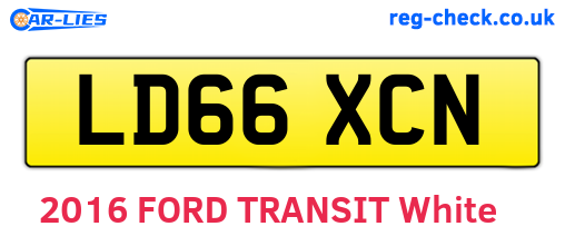 LD66XCN are the vehicle registration plates.