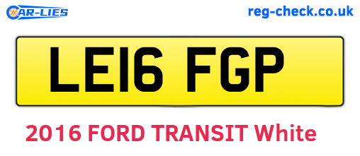 LE16FGP are the vehicle registration plates.