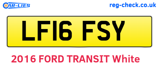 LF16FSY are the vehicle registration plates.