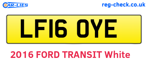 LF16OYE are the vehicle registration plates.