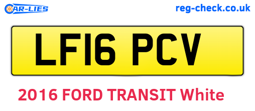LF16PCV are the vehicle registration plates.