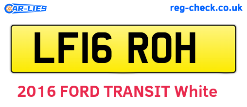 LF16ROH are the vehicle registration plates.