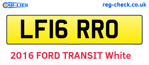 LF16RRO are the vehicle registration plates.