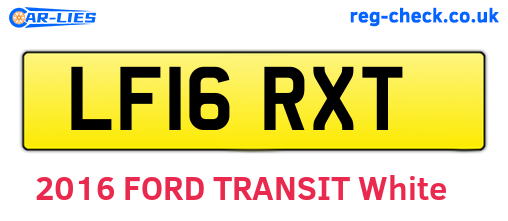 LF16RXT are the vehicle registration plates.