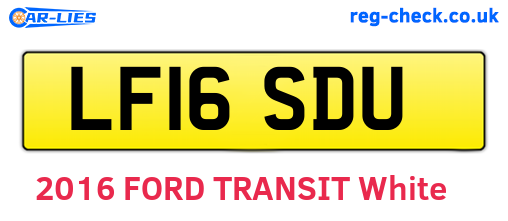 LF16SDU are the vehicle registration plates.