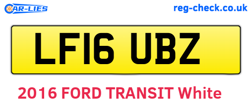 LF16UBZ are the vehicle registration plates.