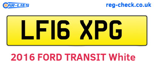 LF16XPG are the vehicle registration plates.