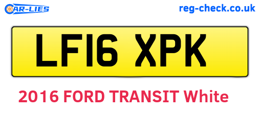 LF16XPK are the vehicle registration plates.
