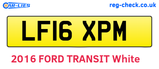 LF16XPM are the vehicle registration plates.