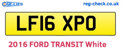 LF16XPO are the vehicle registration plates.