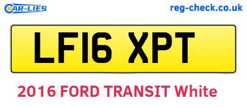 LF16XPT are the vehicle registration plates.