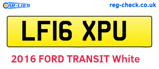 LF16XPU are the vehicle registration plates.