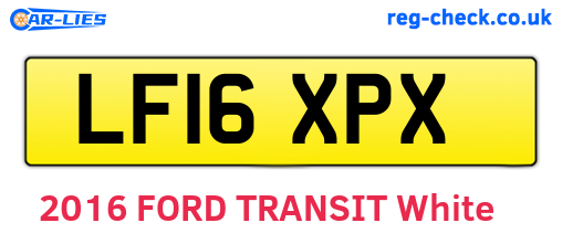 LF16XPX are the vehicle registration plates.