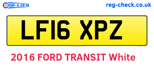 LF16XPZ are the vehicle registration plates.
