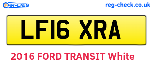 LF16XRA are the vehicle registration plates.