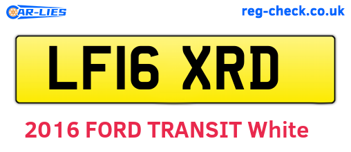 LF16XRD are the vehicle registration plates.