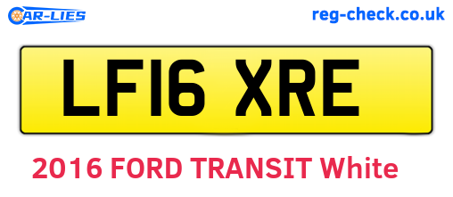 LF16XRE are the vehicle registration plates.