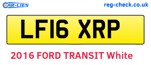 LF16XRP are the vehicle registration plates.