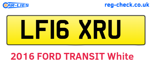 LF16XRU are the vehicle registration plates.