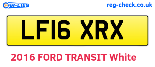 LF16XRX are the vehicle registration plates.
