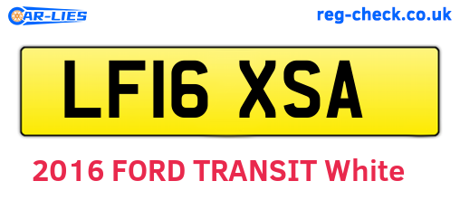 LF16XSA are the vehicle registration plates.
