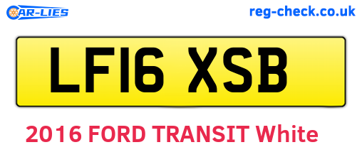 LF16XSB are the vehicle registration plates.