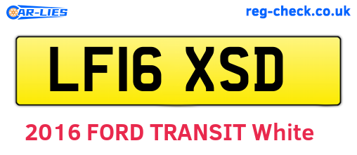 LF16XSD are the vehicle registration plates.