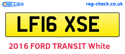 LF16XSE are the vehicle registration plates.
