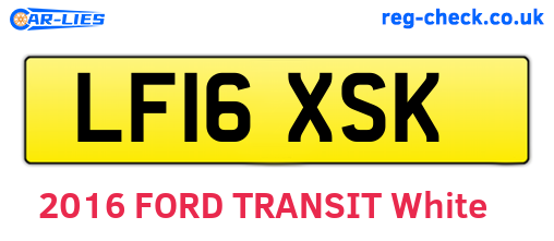 LF16XSK are the vehicle registration plates.