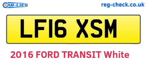 LF16XSM are the vehicle registration plates.