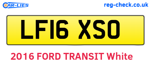 LF16XSO are the vehicle registration plates.