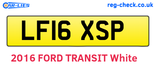 LF16XSP are the vehicle registration plates.