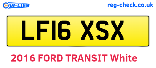 LF16XSX are the vehicle registration plates.