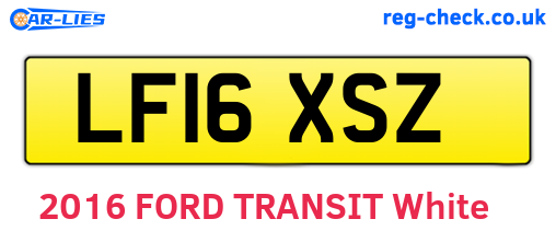 LF16XSZ are the vehicle registration plates.