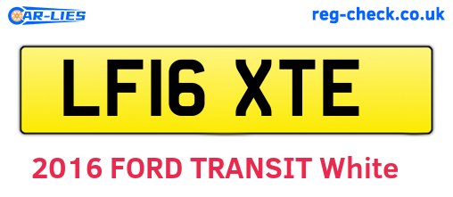 LF16XTE are the vehicle registration plates.