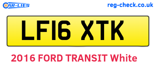 LF16XTK are the vehicle registration plates.