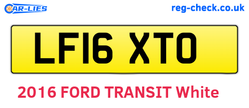 LF16XTO are the vehicle registration plates.
