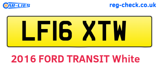 LF16XTW are the vehicle registration plates.