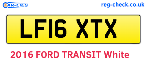LF16XTX are the vehicle registration plates.