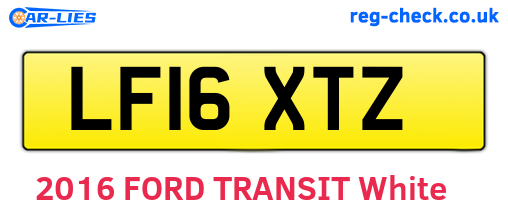 LF16XTZ are the vehicle registration plates.