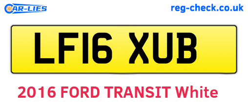 LF16XUB are the vehicle registration plates.
