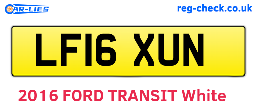 LF16XUN are the vehicle registration plates.