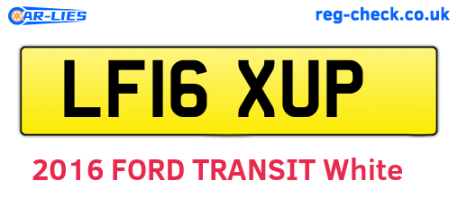 LF16XUP are the vehicle registration plates.