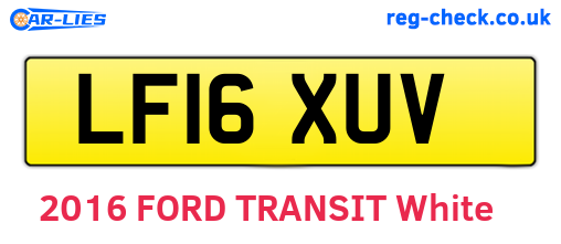 LF16XUV are the vehicle registration plates.