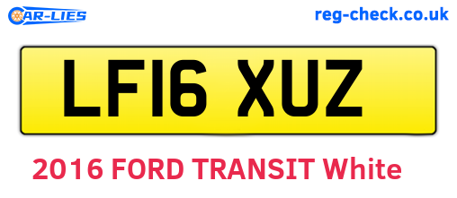 LF16XUZ are the vehicle registration plates.