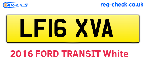 LF16XVA are the vehicle registration plates.
