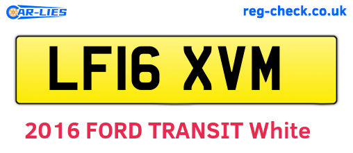 LF16XVM are the vehicle registration plates.