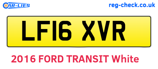 LF16XVR are the vehicle registration plates.