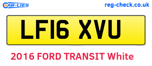 LF16XVU are the vehicle registration plates.